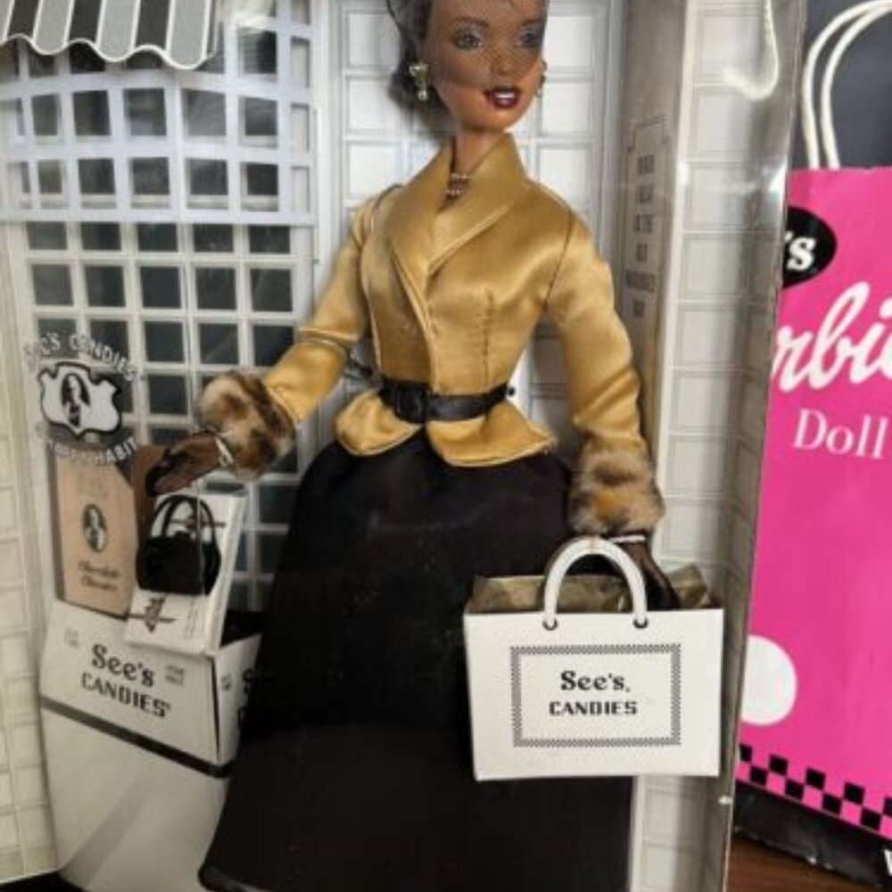 Black Barbie-I Left My Heart in San Fran-See's Candies RARE Special Edition-2001